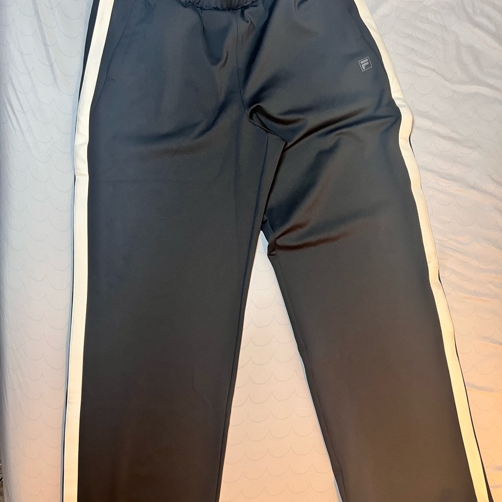 Fila Men's Black Joggers with White Accents